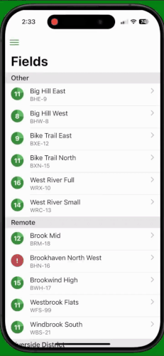 FieldSize app overview of features